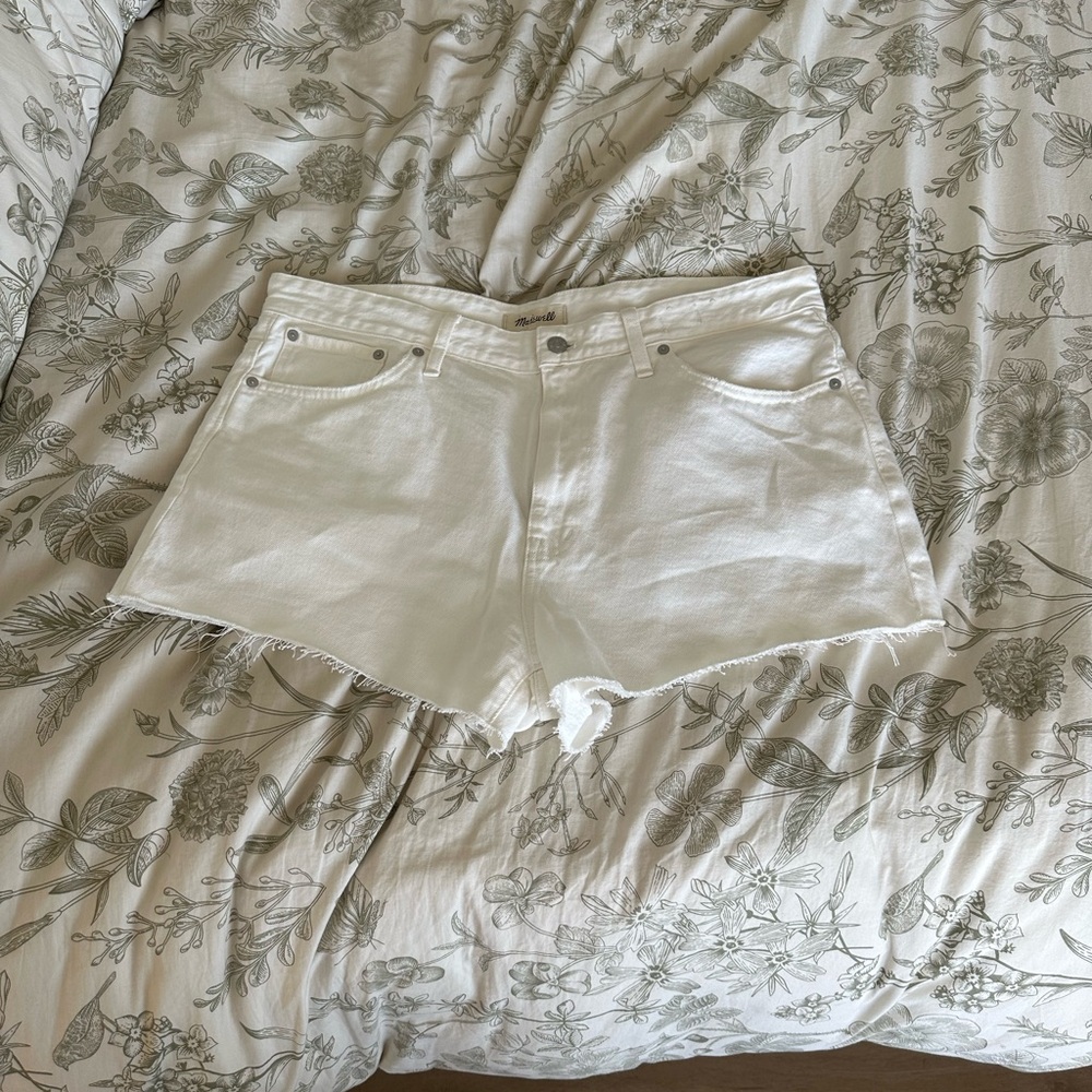 Madewell White Denim Shorts